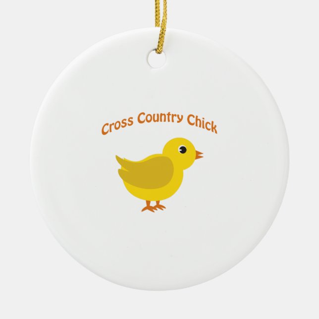 Cross country Chick Julgransprydnad Keramik (Framsidan)