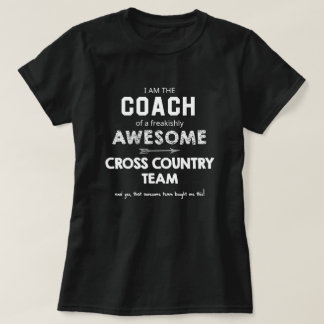 Cross country Coach Shirt på mörk färg T Shirt