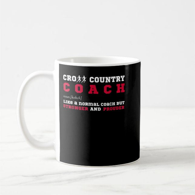 Cross Country Coach Sports Coaching Fun Definition Kaffemugg (Vänster)