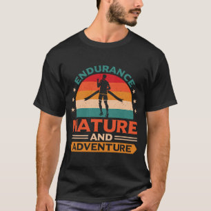 Cross country drift, uthållighet, natur och adve t shirt