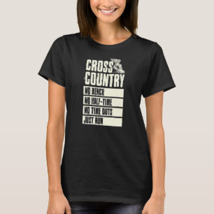 Cross country ingen bench, halvtid utan tidsbegrän t shirt
