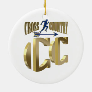 Cross country julgransprydnad keramik