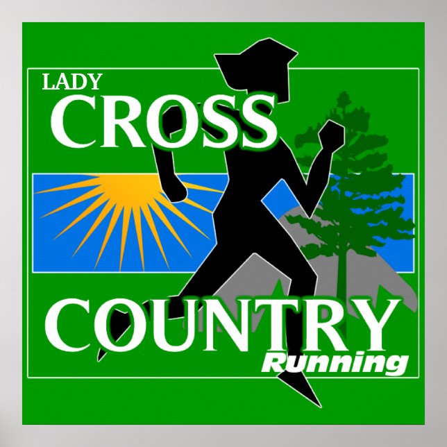 Cross country körning av dam Poster (Framsidan)