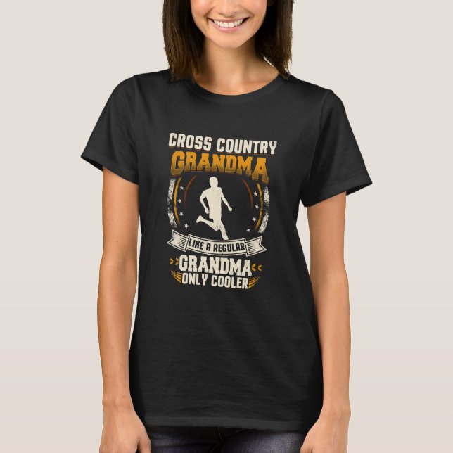 Cross country kylare för mormorstamgästmormor t shirt (Framsida)
