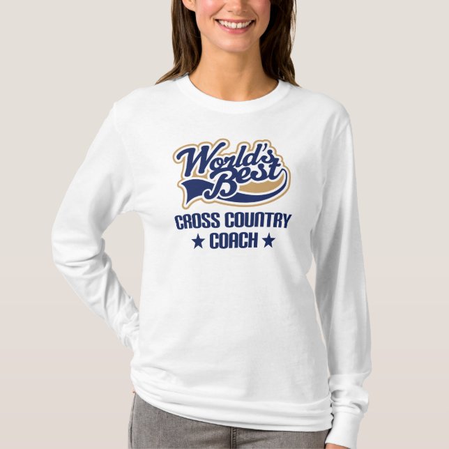 Cross country lagledaregåva (bäst världar) t shirt (Framsida)