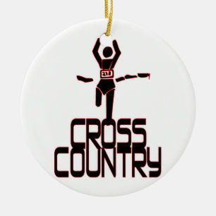 CROSS COUNTRY MÅLLINJESPRINGERPRYDNAD JULGRANSPRYDNAD KERAMIK