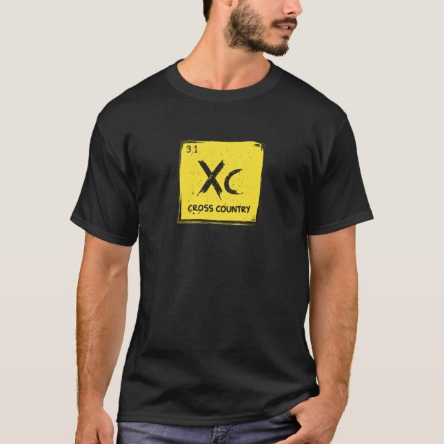 Cross country rinnande periodiskt bord för t shirt (Framsida)