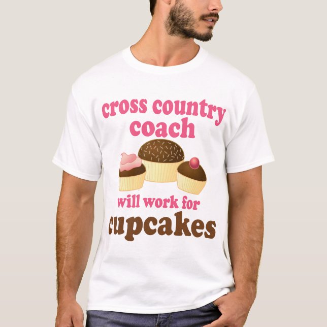 Cross country rolig) gåva för lagledare ( tee shirt (Framsida)