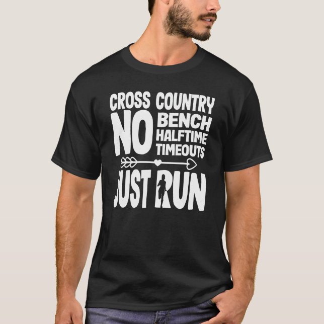 Cross country roligt utan Bench utan halvtidstimeo T Shirt (Framsida)