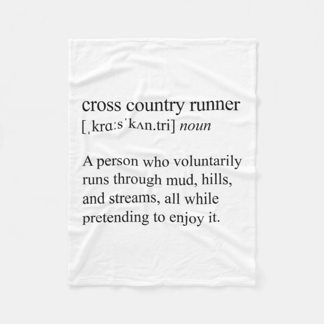 Cross Country Runner Definition, Xc Running  Fleecefilt (Framsidan)