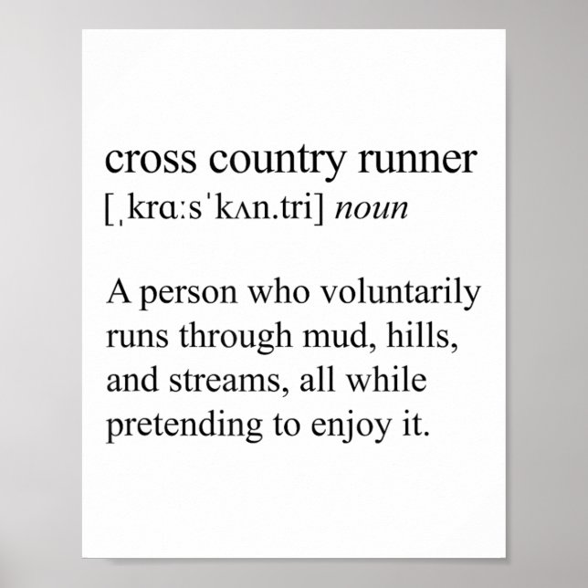 Cross Country Runner Definition, Xc Running  Poster (Framsidan)