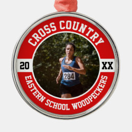 Cross Country Runner Running XC Team Sports Julgransprydnad Metall