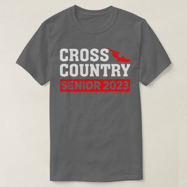 Cross country Running Team Red Senior 2023 Class o T Shirt (Design framsida)