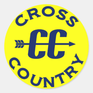 Cross country runt klistermärke