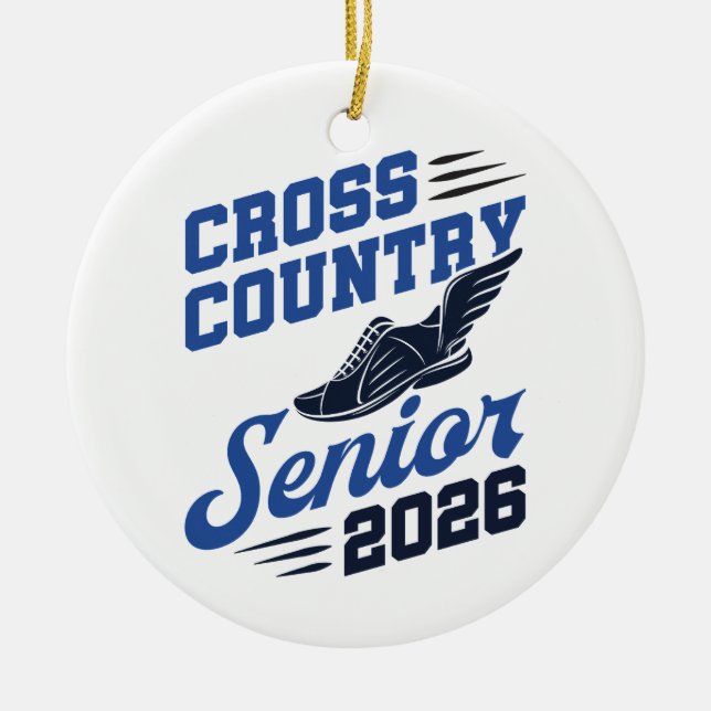 Cross country Senior 2026 XC-Springer Julgransprydnad Keramik (Framsidan)