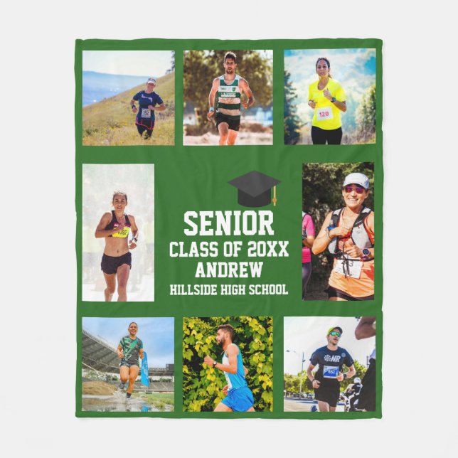 Cross Country Senior Night Graduation XC Grad Fleecefilt (Framsidan)