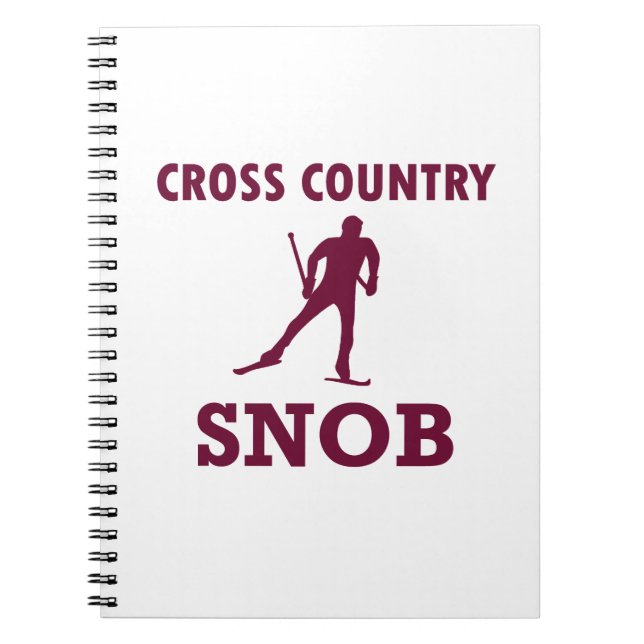 Cross country Ski Snob Anteckningsbok (Framsidan)