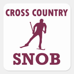 Cross country Ski Snob Fyrkantigt Klistermärke