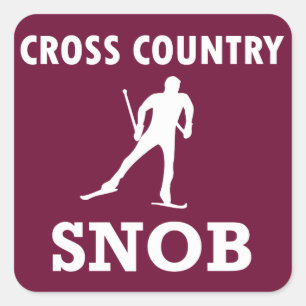 Cross country Ski Snob Fyrkantigt Klistermärke