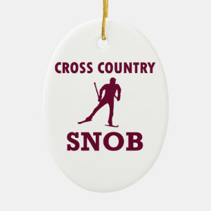 Cross country Ski Snob Julgransprydnad Keramik