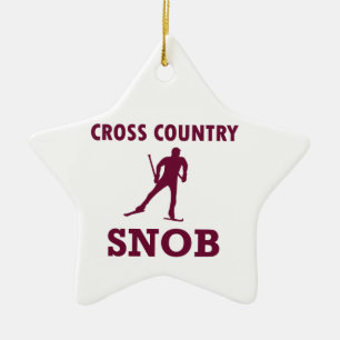 Cross country Ski Snob Julgransprydnad Keramik