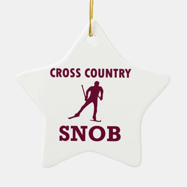 Cross country Ski Snob Julgransprydnad Keramik (Framsidan)