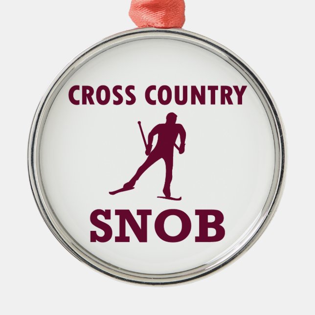 Cross country Ski Snob Julgransprydnad Metall (Framsidan)