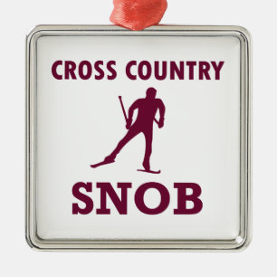 Cross country Ski Snob Julgransprydnad Metall
