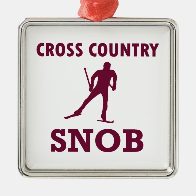 Cross country Ski Snob Julgransprydnad Metall (Framsidan)