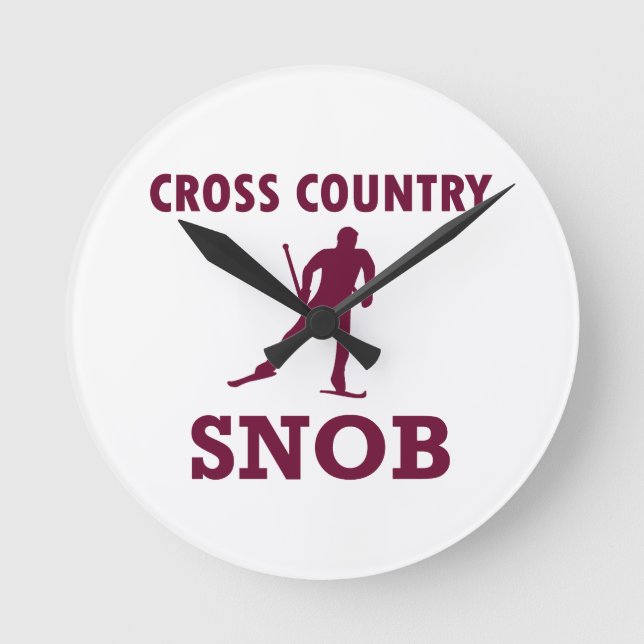 Cross country Ski Snob Rund Klocka (Framsida)