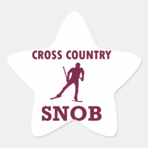 Cross country Ski Snob Stjärnformat Klistermärke