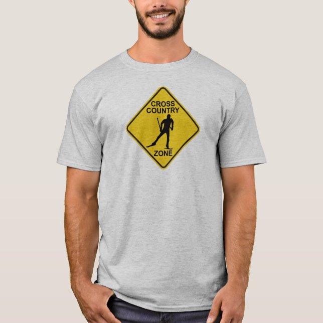 Cross country Ski Zon T Shirt (Framsida)