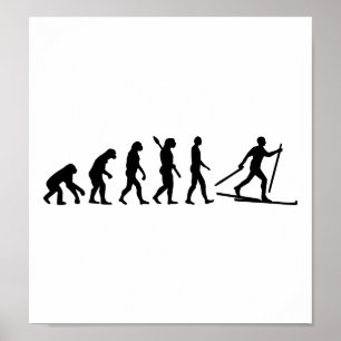 Cross country skidåkning för evolution poster