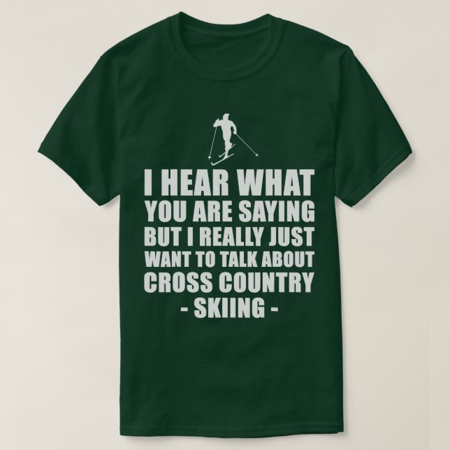 Cross country skidkläder för Mamma T Shirt (Design framsida)