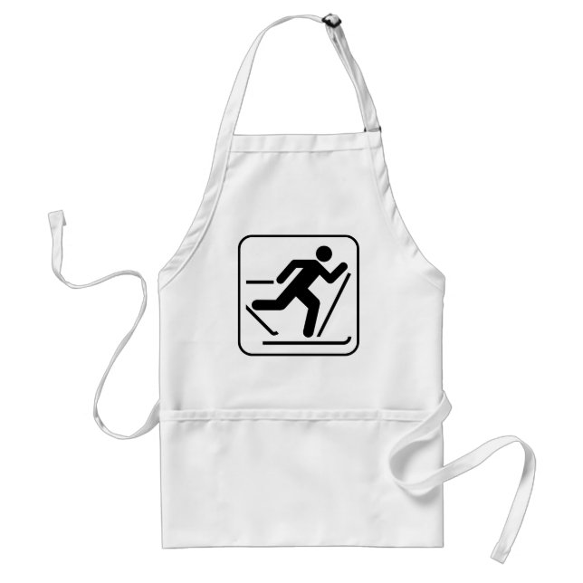 Cross country skidsymbol Apron Förkläde (Framsidan)