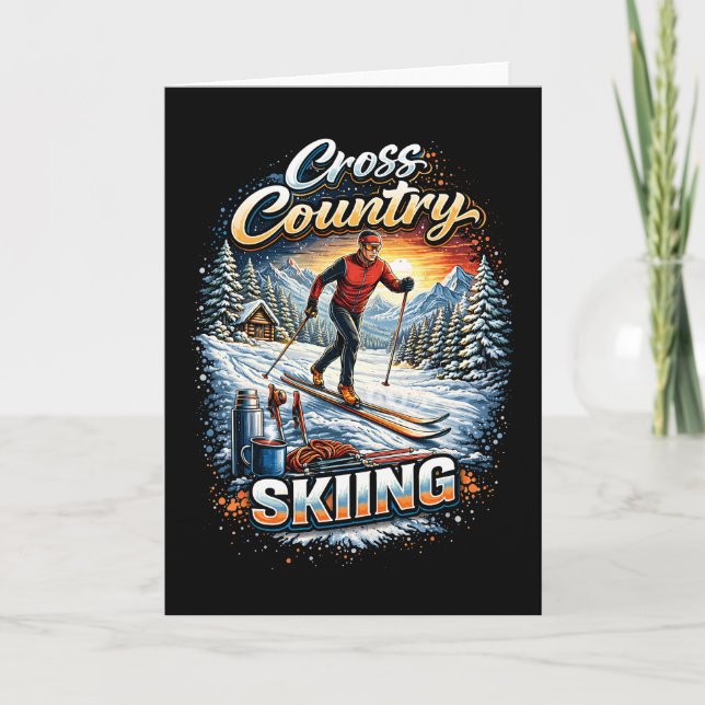 Cross Country Skiing Helgkort (Framsida)