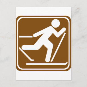 Cross country Skiing-markering Vykort