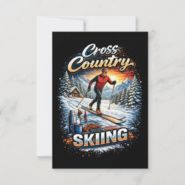 Cross Country Skiing Tack Kort (Framsida)
