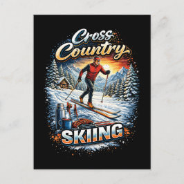 Cross Country Skiing Vykort