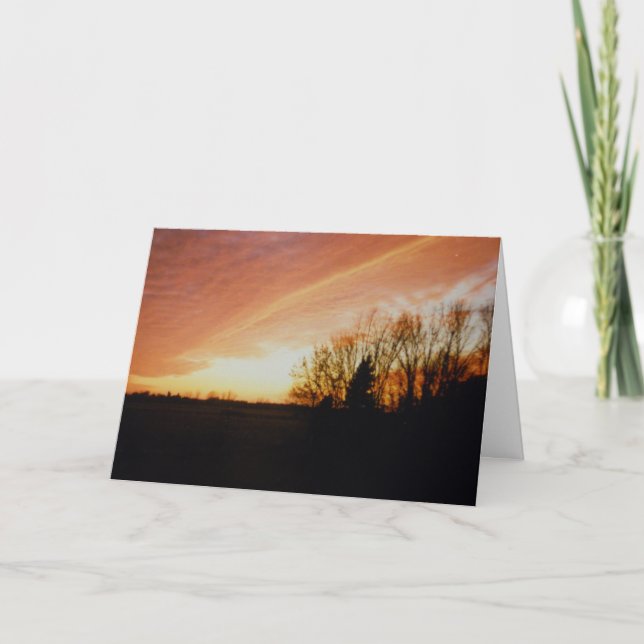 "Cross country solnedgång" Hämta brunstkort Kort (Framsida)