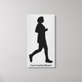 Cross country Springer Female Silhouette Canvas
