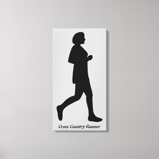 Cross country Springer Female Silhouette Canvas (Framsida)