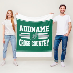 Cross country Springer för anpassningsbar ADD NAMN Fleecefilt