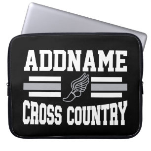 Cross country Springer för anpassningsbar ADD NAMN Laptop Fodral