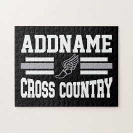 Cross country Springer för anpassningsbar ADD NAMN Pussel