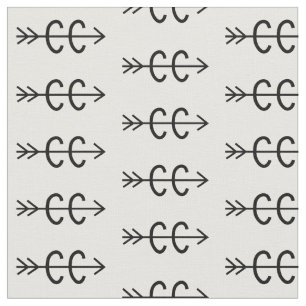 Cross country Springer Symbols White Black Fabric Tyg