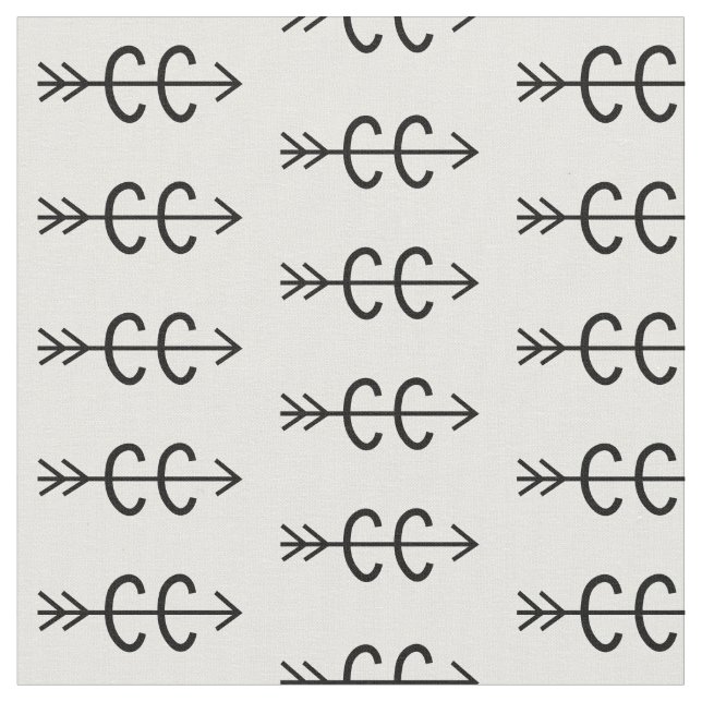 Cross country Springer Symbols White Black Fabric Tyg (Närbild)