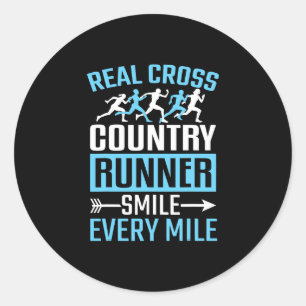 Cross country Springer varje minut som går Runt Klistermärke
