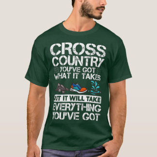 Cross country träning för träning av träningslånga t shirt