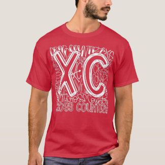 Cross country typografi - funny XC Cross country R T Shirt
